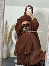 Load image into Gallery viewer, Zahra Abaya in Chocolate Brown