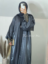 Load image into Gallery viewer, grey luxury abaya set