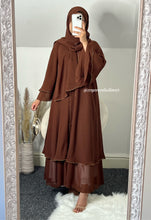 Load image into Gallery viewer, Zahra Abaya in Chocolate Brown
