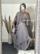 Load image into Gallery viewer, Zahra Abaya in Cloudy Grey