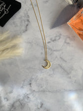 Load image into Gallery viewer, 14K Gold Plated Moon Necklace