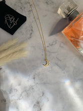 Load image into Gallery viewer, 14K Gold Plated Moon Necklace