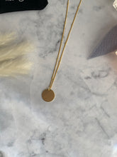 Load image into Gallery viewer, 18K Gold Plated Plain Disc Necklace