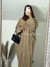 Load image into Gallery viewer, Corduroy Open Abaya
