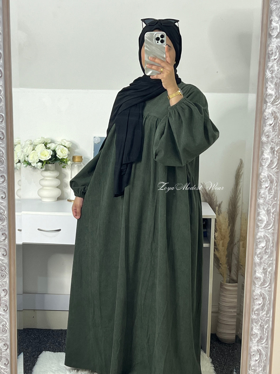 Closed Corduroy Abaya