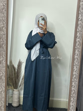 Load image into Gallery viewer, Hayaa Abaya in Dark Blue Grey
