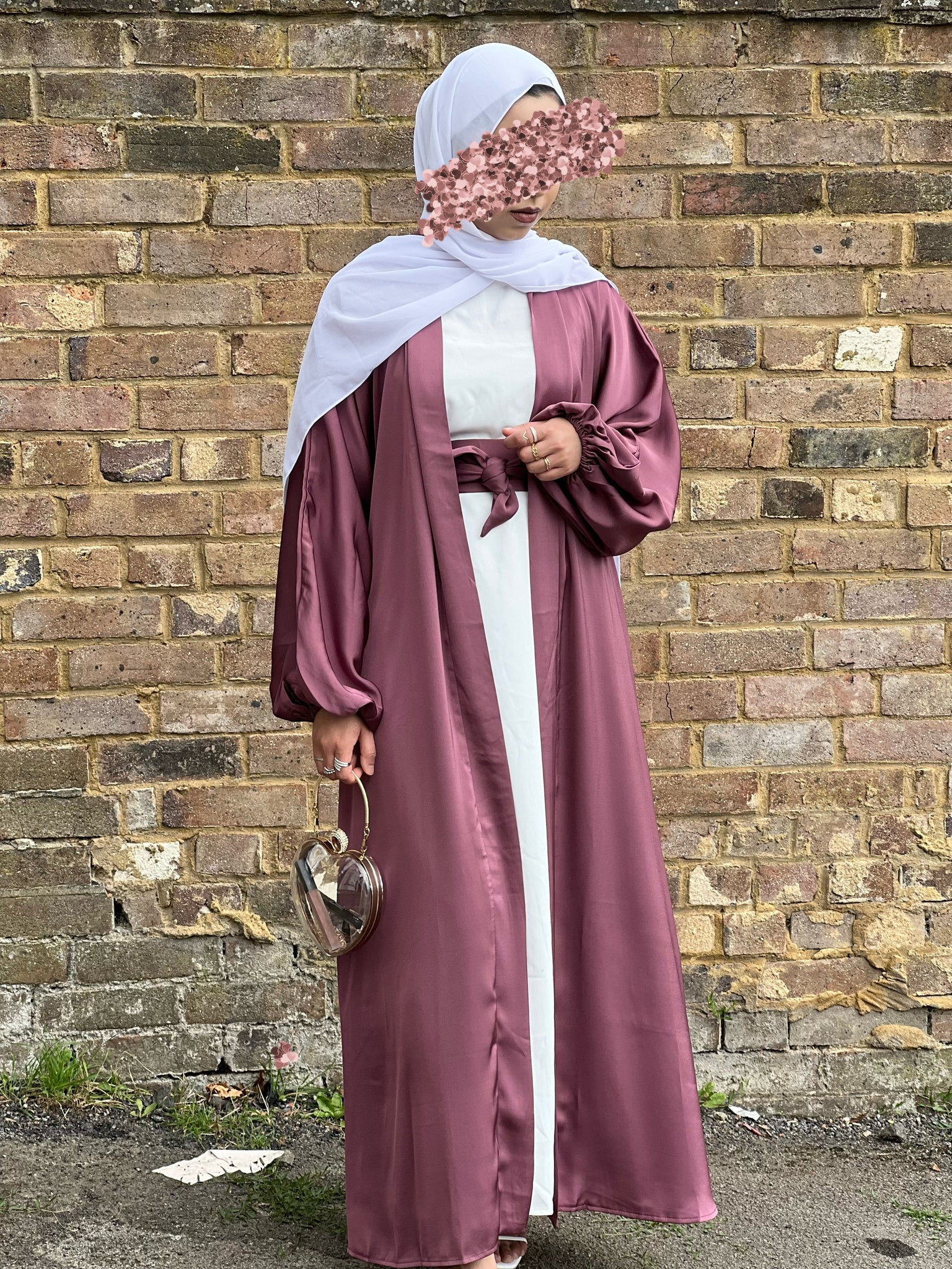 Cuffed Sleeve Open Abaya Zoya Modest Wear